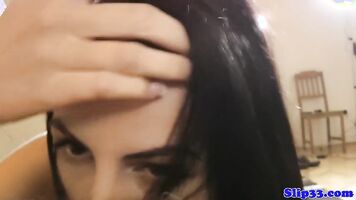 POV dicksucking euro teen gets plowed