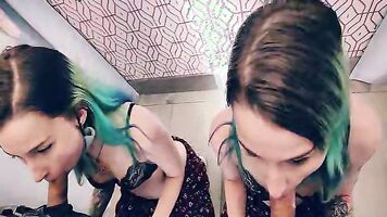 Homemade incest porn with two titillatingly gorgeous girls, giving blowjobs and having their pussies fucked.